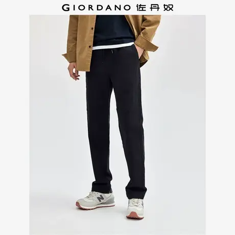 佐丹奴裤子男新款弹力棉梭织休闲裤破骨男式松紧腰直筒裤01114087商品大图