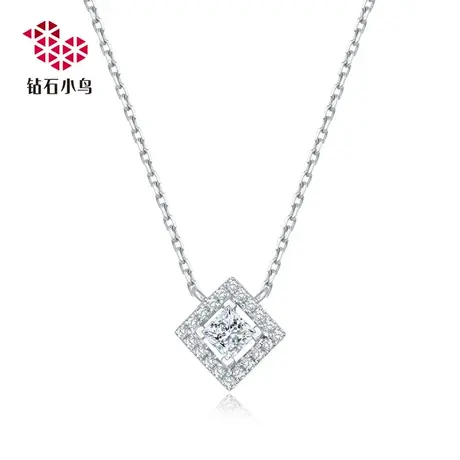 钻石小鸟-18K金钻石套链女款简约钻石套链正品-方糖-NH567商品大图