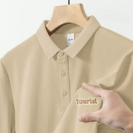 短袖t恤男士polo衫翻领带领保罗上衣服冰丝凉感有领半袖夏季薄款商品大图