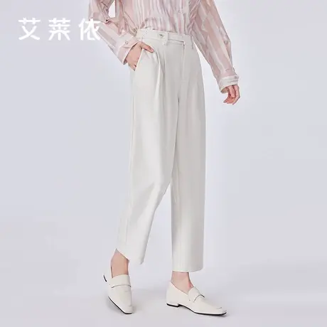 艾莱依奥莱锥型休闲裤女新款爆款春季九分收腰高级感通勤百搭长裤商品大图