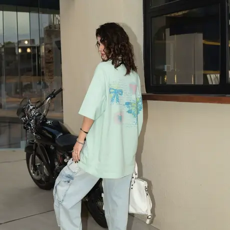 YEP小清新薄荷曼波短袖t恤女夏季新款纯棉半袖宽松学生百搭上衣图片