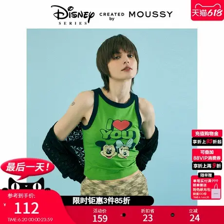MOUSSY 夏季迪士尼联名甜辣印花TANK背心女010HSQ90-0280图片