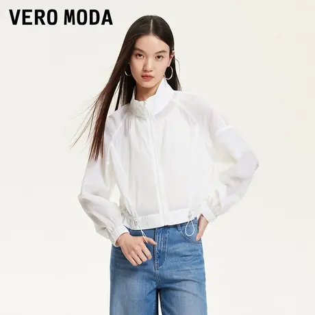 Vero Moda奥莱防晒衣女2025夏季新款下摆抽绳松紧袖口纯色百搭商品大图