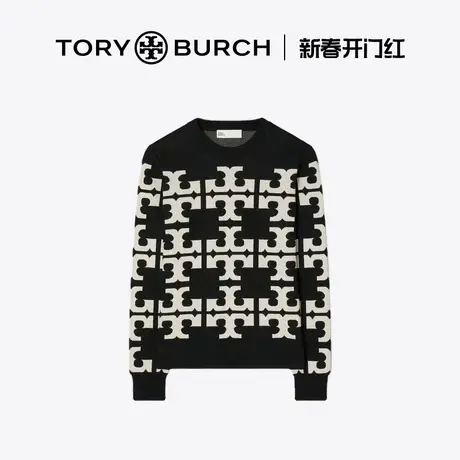 【限时礼遇】TORY BURCH 汤丽柏琦 双T LOGO印花休闲毛衣 157093商品大图
