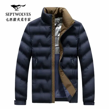 七匹狼立领羽绒服夹克2025年冬季新款中青年商务休闲保暖外套男装图片