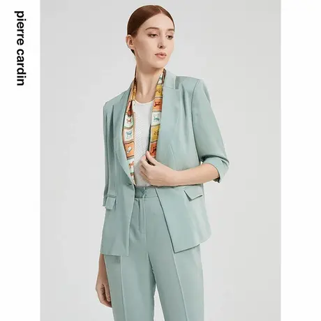 【皮尔卡丹女装】2024年春季新款轻商务干练修身西服上衣商品大图