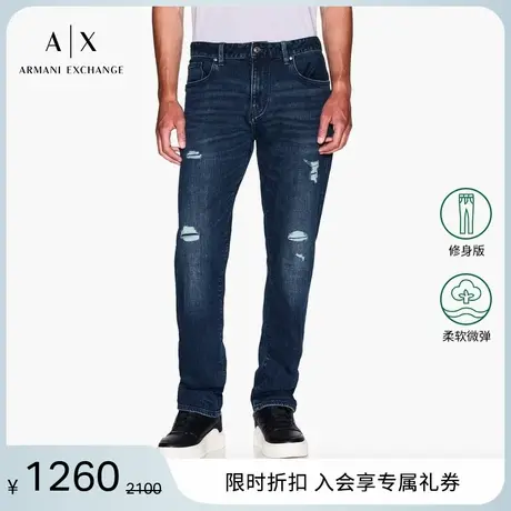 ARMANI EXCHANGE/阿玛尼2025夏季新款男士低腰修身微弹牛仔裤官方图片