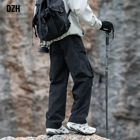 男士春季登山裤子男款潮流百搭冲锋裤2025新款工装机能伞兵裤长裤图片