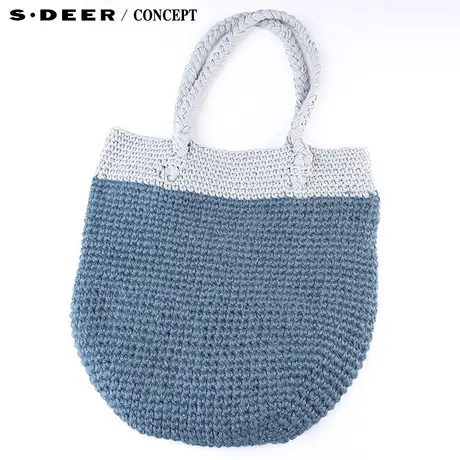 【新品】sdeer圣迪奥专柜正品女装棉绳编织装饰优雅女包S15283803图片