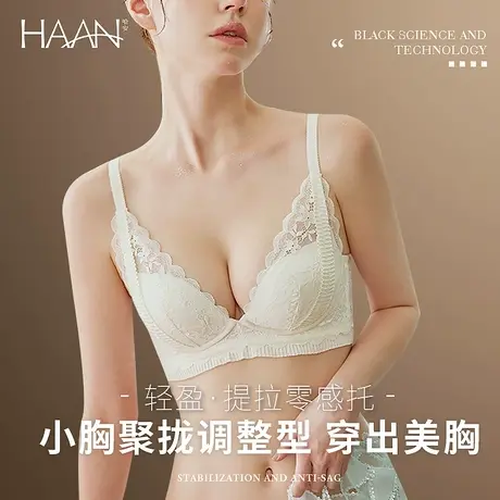 内衣女聚拢小胸无钢圈文胸聚拢收副乳上托防下垂品牌专柜正品胸罩商品大图