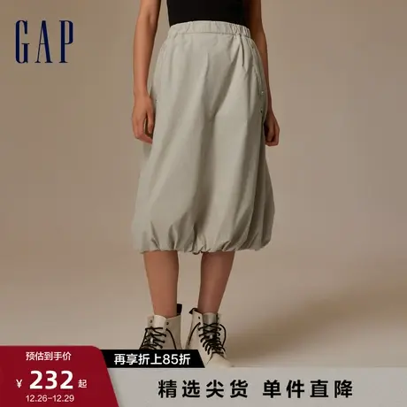 Gap女装早春户外工装风高腰A字半身裙城市机能风廓形休闲裙819785商品大图