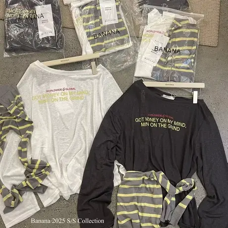 韩国东大门夏季新款休闲洋气字母印花斜肩防晒长袖t恤女宽松慵懒图片