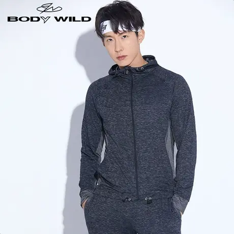 BODY WILD宝迪威德秋冬酷运动连帽开衫长袖男士上衣ZBN81MV1图片