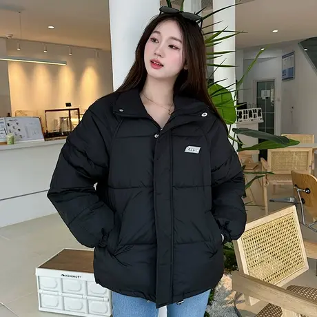 【直播专享】79秒！真维斯女装2023冬季新款时尚立领韩版棉衣外套商品大图