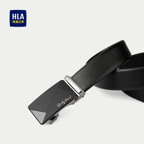 HLA/海澜之家皮革质感皮带25新自动扣合金扣头商务通勤柔软腰带男图片