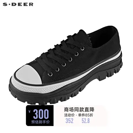 sdeer圣迪奥时尚个性拼接帆布鞋S20383979🤒商品大图