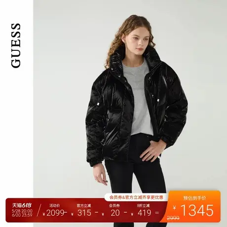 【秀智明星同款】GUESS女士立领绗缝羽绒服-YO4W5871商品大图