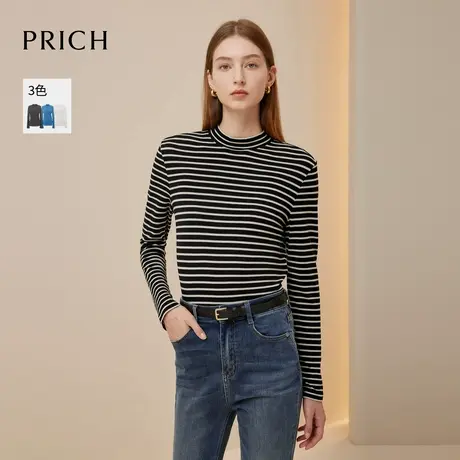 【超能小太阳严选】PRICH莱赛尔+羊毛半高领修身柔软针织打底衫女商品大图