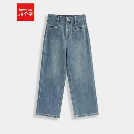 IEF/爱依服裤子2025秋季新款韩版通勤气质设计感百搭牛仔阔腿裤商品大图