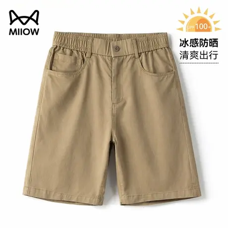 猫人纯棉工装短裤男款夏季速干运动冰丝五分裤凉感宽松透气休闲裤商品大图