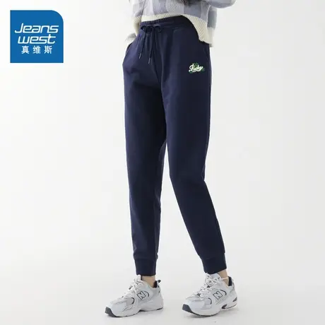 LN真维斯女装2025春季新款 潮流时尚休闲裤显瘦百搭女卫裤商品大图