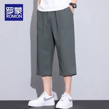罗蒙冰丝七分短裤男士夏季薄款宽松休闲中裤外穿运动速干八分裤子图片