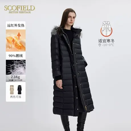 【远红外发热】Scofield女修身羽绒服90鹅绒可拆卸毛领冬商品大图