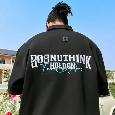 Nuthink索罗娜凉感polo衫翻领冰丝潮牌刺绣字母男女2025夏季新款图片