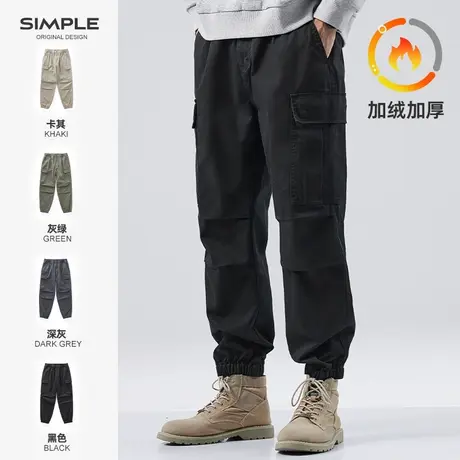 夏季薄款多口袋工装裤男士美式2025休闲裤纯棉潮牌机能束脚长裤子商品大图