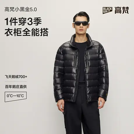 【高梵黑金鹅绒服】小黑金5.0羽绒服新款男款户外轻薄外套图片