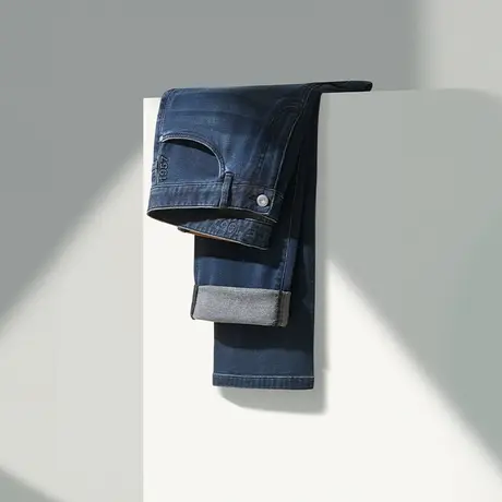 【商场同款】红豆舒弹牛仔裤25年春季水洗棉耐磨休闲蓝色长裤子商品大图