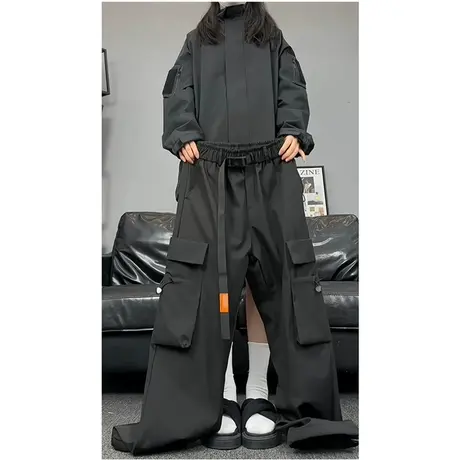 美式机能伞兵工装裤男款春季东北防寒束脚冲锋裤高个子加长滑雪裤商品大图