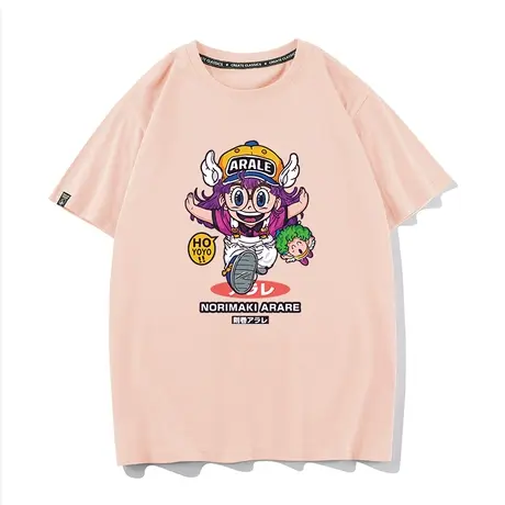 秀洛卡通动漫T恤阿拉蕾半袖男宽松情侣装纯棉潮动画衣服打底衫图片