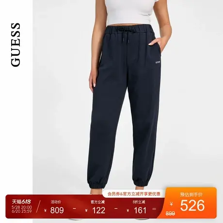 GUESS25年新款春季女士百搭运动针织束脚休闲长裤-V5GB03KCS01商品大图