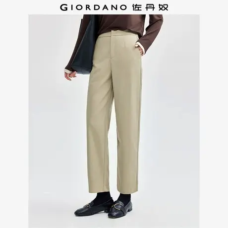 佐丹奴九分裤女装磨毛半松紧腰梭织休闲九分裤 05424068商品大图