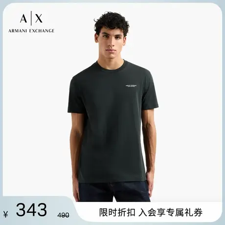 ARMANI EXCHANGE/阿玛尼男女情侣款全棉圆领正肩T恤2025夏季新款商品大图