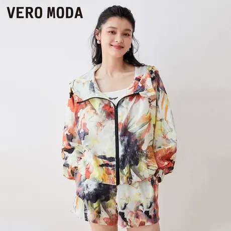 Vero Moda奥莱外套女秋冬新款休闲百搭印花街头蝙蝠袖宽松流行商品大图