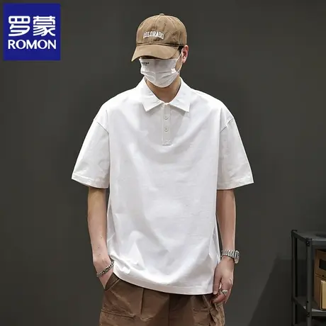 罗蒙2025夏季新款男装潮牌半袖polo衫简约翻领美式百搭短袖T恤N1Z图片
