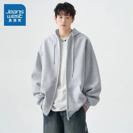 NN真维斯美式休闲外套男款春秋季潮流痞帅宽松夹克青少年连帽卫衣商品大图