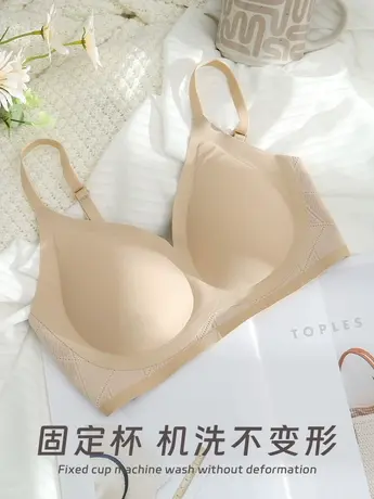 无痕内衣女小胸聚拢薄款夏季上托收副乳防下垂夏天无钢圈文胸罩图片