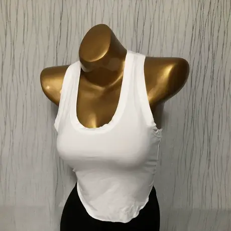 背心女夏季内搭外穿ins潮白色吊带打底露脐短款休闲无袖上衣2024图片