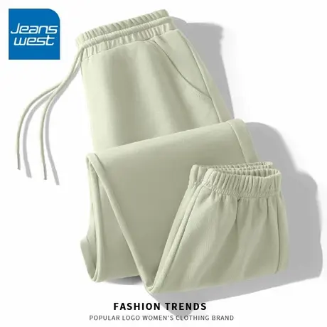 KV真维斯绿色卫裤女2025新款爆款春秋显瘦时尚裤子运动宽松休闲裤商品大图