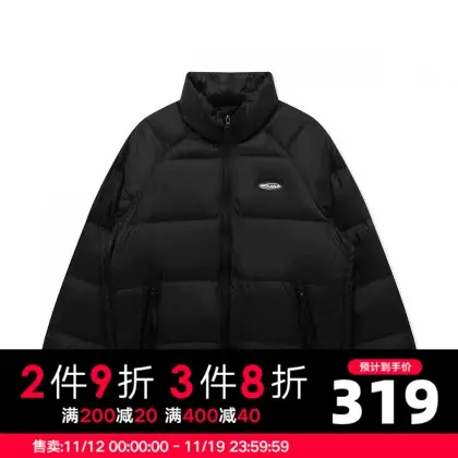 【新款】GXG男装 冬季字母印花加厚保暖短款羽绒服男GHC1110389K商品大图