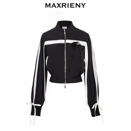 【奥莱】MAXRIENY撞色芭蕾运动工装风外套短款夹克上衣商品大图