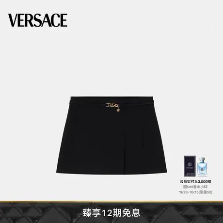 VERSACE/范思哲 女士LA GRECA迷你裙半身裙黑色短裙图片