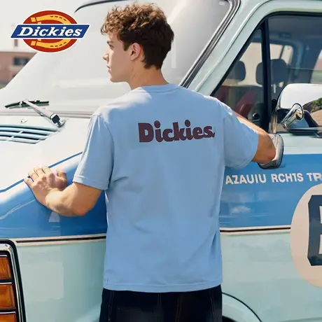 Dickies25春夏新款 男女情侣宽松版型水洗印花重磅棉T恤 DK0A88F9商品大图