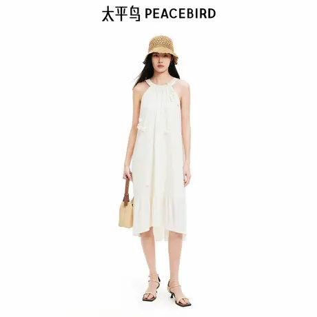 【商场同款】太平鸟女装2025年夏季新款挂脖连衣裙A1FAF2728图片