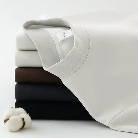 450g重磅半高领长袖t恤男秋冬内搭打底衫加绒加厚保暖中领秋衣服商品大图