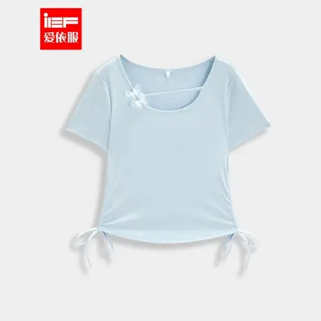 IEF/爱依服【微胖】大码女装2025夏季新款韩版温柔小女人气质上衣商品大图