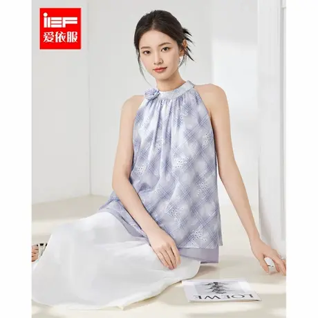 IEF/爱依服2025夏季新款法式温柔淑女纯欲风设计感百搭背心上衣商品大图